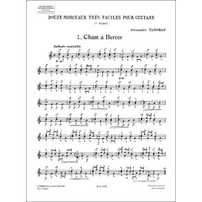 12 Morceaux Tres Faciles N 1 Guitare